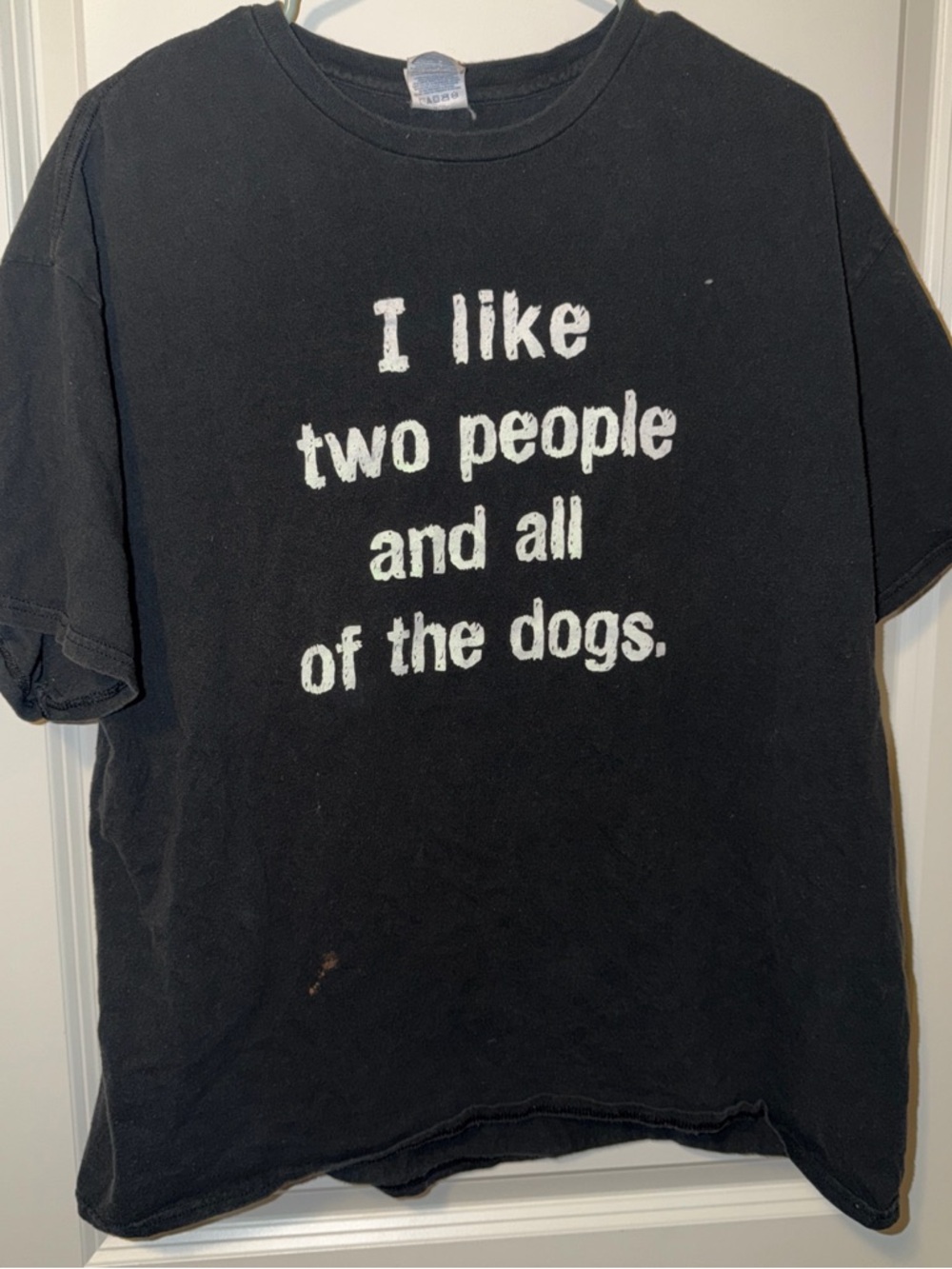 Delta Black Graphic Dog Lover Tee with White Text